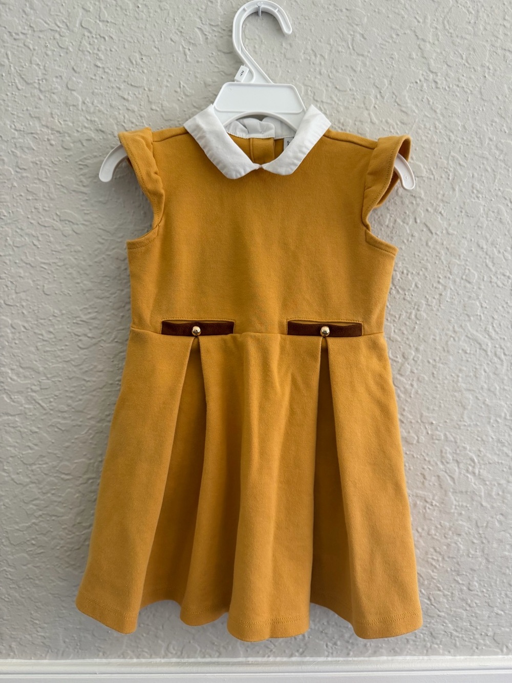 Janie and Jack Girls’ Flutter Sleeve Ponte Dress – Size 2